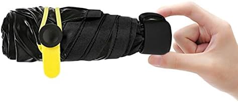 WQWL New Super Mini Sun Folding Umbrella For Going To Beach, Traveling, Mountaineering, Camping, Hiking, Shopping Etc (Black)