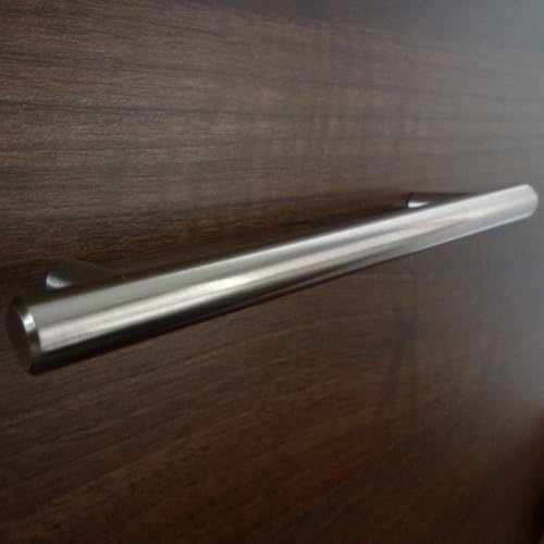 20 x Brushed Steel T Bar Kitchen Door Handles 128mm Hole centres by ap Office Solutions ltd, Silver, stainless steel 128mm