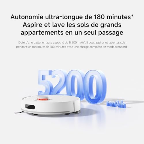 H40 Aspirateur Robot avec Station de Vidage Automatique, 10000 Pa
