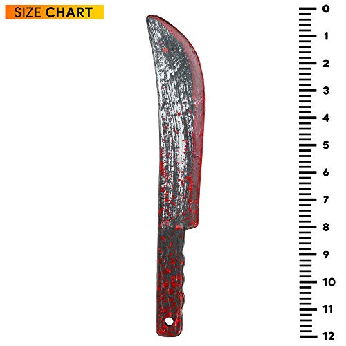 Skeleteen Bloody Butcher Knife Prop Blood Stained Fake Costume Knives