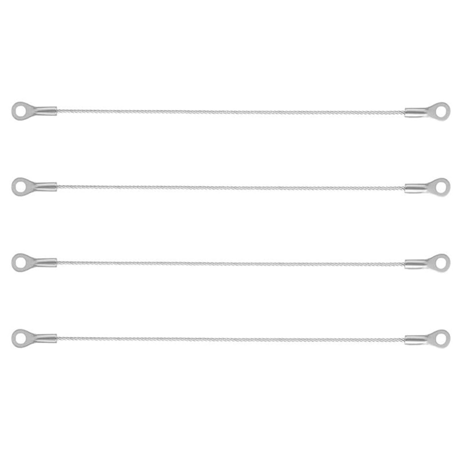 8" Cabinet Door Restraint, Stainless Steel Door Cabinet Restraint Cable, Flexible Braided Limiter Cable, Hinge Limiter for Chest Cupboard Door