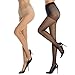 MANZI Women's Ultra-thin Sheer Control Top 10 Denier with Comfort Stretch(2 Pairs) Size L