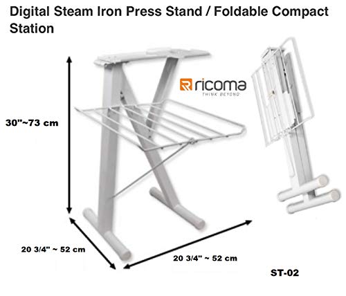 Steam Ironing Press Ricoma 22"x11" 1350W with Metal Stand 32 in High Combo - Thumbnail 3
