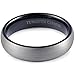 Jstyle Jewelry Tungsten Rings for Men Wedding Engagement Band Brushed Black 6mm Size 11.5