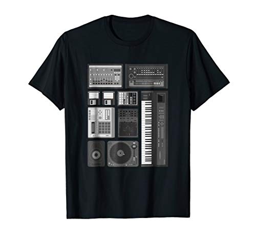 Old School Hip Hop Analog ProducerOld School Hip Hop Rap Music Beat Maker T-ShirtOEKO-TEX STANDARD 100
