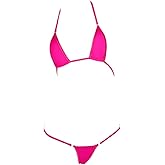 LinvMe Women's Extreme Sexy Hot Silk Micro Bikinis Set Mini Thong Swimwear