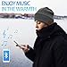 Wireless Bluetooth Beanie Headphone, Winter Knit Hat Slouchy Beanie Skully Cap with Musical Headset Speaker Headphones Mic for Teen Young Boys Girls Men Women Outdoor Sports, Grey