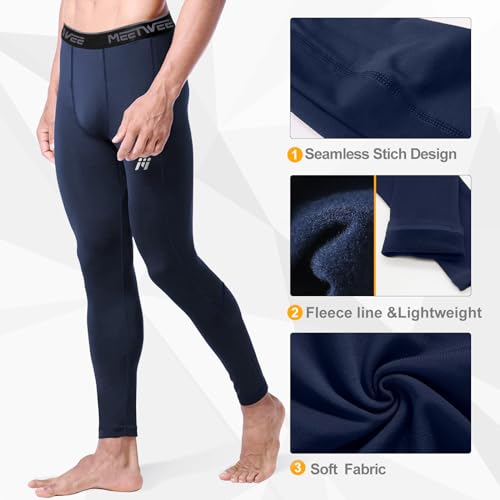 MEETWEE Men's Thermal Underwear, Long Thermal Underwear, Winter Trousers, Leggings, Functional Underwear Skiing