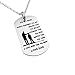 Burning Love Inspirational Pendant Necklace Stainless Steel Dog tag Always Remember You are Braver to My Son/Daughter BLMDP1
