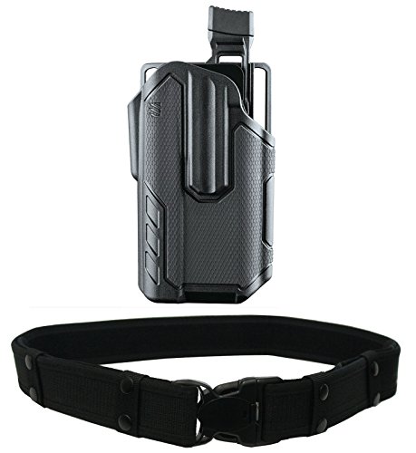 BlackHawk Omnivore Level 2 Active Retention Multi Fit Surefire X300 X-300 / X300U-A Light Pistol Gun Right Holster Fits Glock 19, 9mm, 4.01â€, GEN3, GEN4 + Ultimate Arms Web Tactical Duty Belt