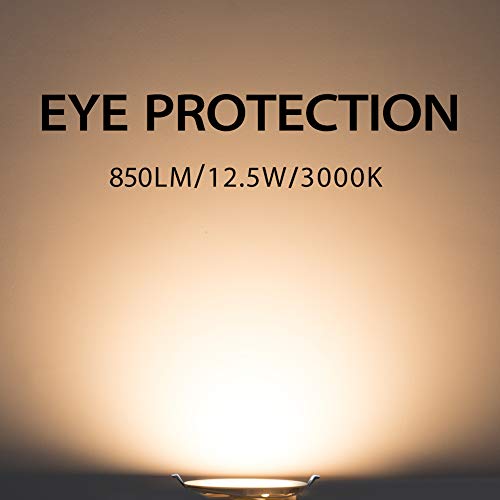 6 inch Ultra-Thin Led Recessed Lights 3000K Warm Light Dimmable Ceiling Light Downlight with Junction Box 12.5W 850 lm ETL and Energy Star Certified 6 Pack