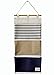 LINENLUX Over The Door Organizer Wall Closet Hanging Storage Bag Multilayer Linen Fabric Pouch Debris (Blue,11.8x25.1In)
