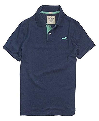 Hollister men s polo shirt t shirt (medium, navy 188)