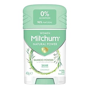 Mitchum-Women-Natural-Deodorant-Stick-Aluminium-Free-Vegan-Cruelty-Free-96-Natural-Ingredients-Coconut Mitchum Women 24HR Natural Vegan Deodorant Stick with 96% Natural Ingredients Aluminium Free, Coconut Scent…