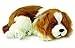 Perfect Petzzz Breathing Cavalier King Charles Plush Puppy Dog with Pink Tote For Plush Breathing Pet and Dog Food, Treats, and Chew Toy