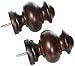 BEME International 1-3/8-Inch Diameter Wood Drapery Urn Finials, Mink, Set of 2