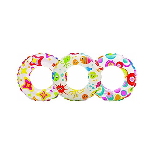 Intex - Recreation Lively Print Swim Ring, Summer Fun (Pack of 2 Assorted)