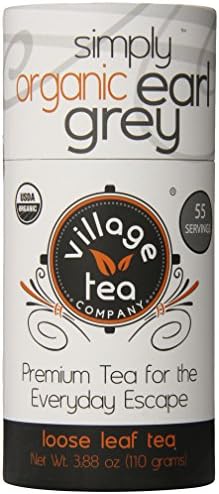 Village Tea Company Simply Earl Grey Loose Leaf Tea, 3.88-Ounce Canisters (Pack of 2)