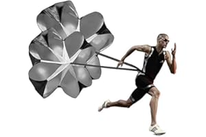 KEYPOWER Running Speed Training, 2 Umbrella Speed Chute 56 Inch Running Parachute Soccer Training for Weight Bearing Running 