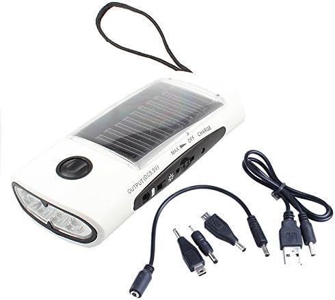 Baakyeek Multi-function 3 in 1 Outdoor Accessories, Solar Power USB Charger, LED Flashlight Torch, FM Radio