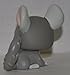 Chinchilla #495 (Gray, Blue/Pink Eyes) - Littlest Pet Shop (Retired) Collector Toy - LPS Collectible Replacement Figure - Loose (OOP Out of Package & Print)