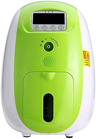 YangK Portable O2 Generator Machine, 1-5L/min Home Travel Air Purifier Work Silent 220V (Green)