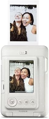 INSTAX mini LiPlay Hybrid Instant Camera Misty White 2.7in LCD USB-C view 2