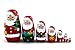 Matryoshka Russian Nesting Doll Babushka Beautiful Santa Claus Set 7 Pieces Pcs Wooden Hand Painted Souvenir Craft Gift