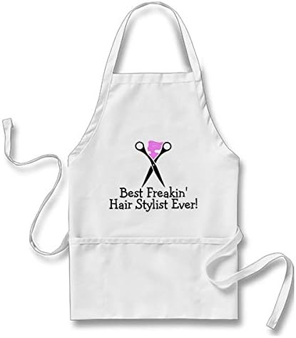 Best Freakin Hair Stylist Ever Pink Black Adult Apron