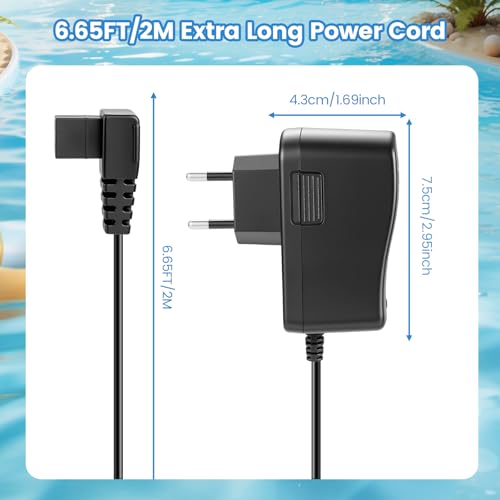 12.6 V Vacuum Cleaner Charger for Pool Cleaners, Robotic Pool Charger, Compatible with Steinbach Poolrunner Battery Basic 2.0, with 2 m Charging Cable