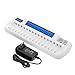 Bonai 16 + 2 Bay/slot Smart Battery Charger with LCD Display for AA AAA NiMH NiCD & Ni-MH Li-ion 9V Rechargeable Batteries, with AC Wall Adapter