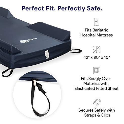 Fall Prevention Foam Bolster Bariatric Mattress Cover with Defined