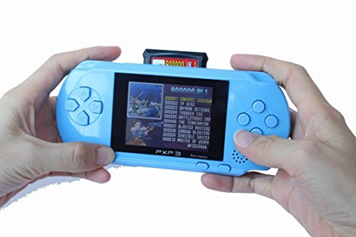 Handheld Game Console,YANX Classic 16bit Portable Video Game Console PXP Game Player With Two Cartidiges Built in 100+ Games Christmas Halloween XMAS Birthday Gifts for Boy Kids Children-Black