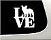 LOVE French Bulldog Dog Puppy Text Vinyl Car Sticker Symbol Silhouette Keypad Track Pad Decal Laptop Skin Ipad Macbook Window Truck Motorcycle