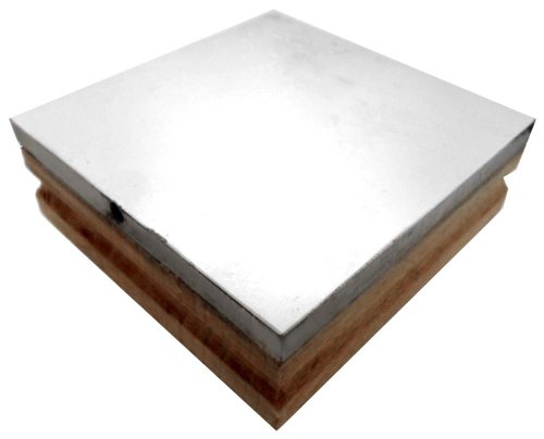 Bench Wizard Steel And Wood Bench Block 3" X 3" X 1", For Jeweler's And Crafters - Thumbnail 2