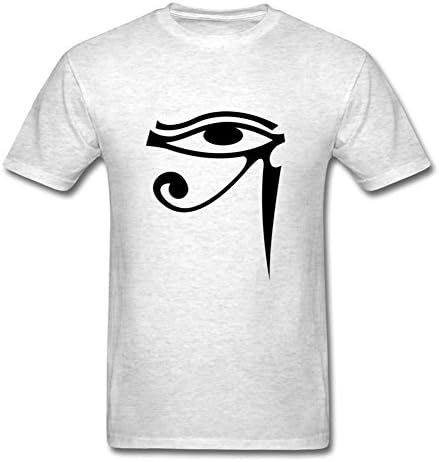 Custom Summer Men Egyptian Pharaoh Print Round Neck Short Sleeve Cotton T-shirts, Gray X-large Available