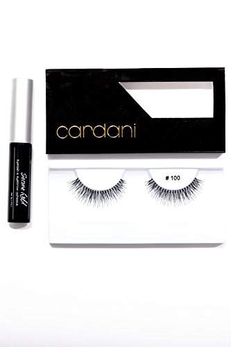 Cardani LATEX FREE Secure Hold Glue for False Eyelashes and Eyebrows #100 Black Eyelashes w Glue