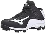 Mizuno 9 Spike ADV YTH FRHSE8 MD BK-WH Youth Molded Cleat (Little Kid/Big Kid)