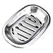 SOGNIMIEI Oval stainless steel soap dish soap box Drain LZS0222