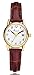 Eamti Women's Easy Reader White Dial Brown Leather Strap Casual Analog Quartz Wrist Watches with Date