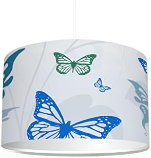 Childrens Lamp Shade 'Blue Butterfly | KL15 | perfect for nursery table lamp/hanging lamp/ceiling lamp | STIKKIPIX