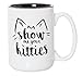 Show Me Your Kitties Funny Mug - 15oz Deluxe Double-Sided Coffee Tea Mug …