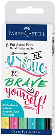 Faber-Castell Hand Lettering Pitt Artist Pen Set - Pack of 6