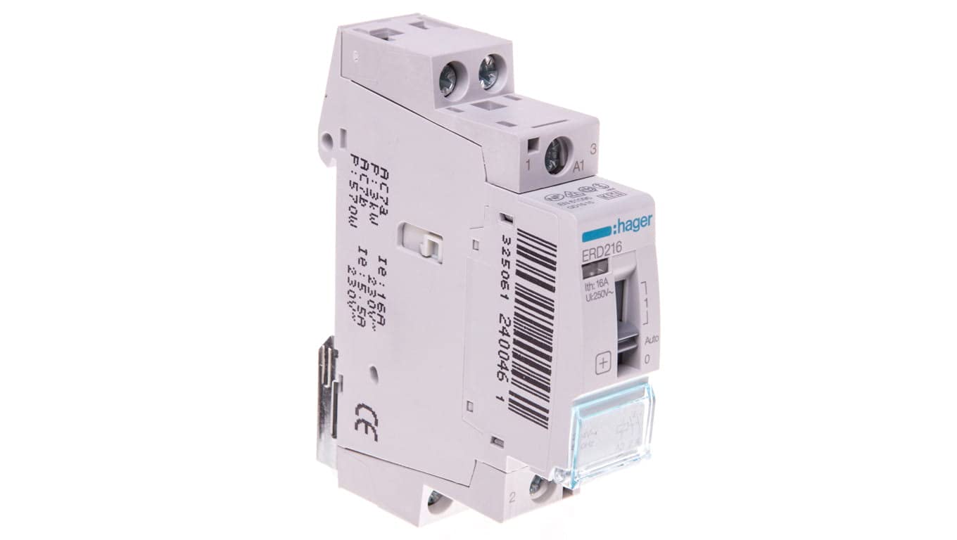 Hager ERD216 Relais Remote Control 16 Amp 2 NA, 24 V