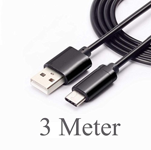 Original Xiaomi MIX Exclusive Edition 10FT USB to Type-C Charging and Transfer Cable. (BLACK / 3Mt)