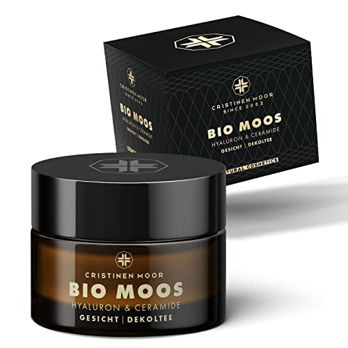Cosmetici naturali certificati, unguento di muschio biologico, anti invecchiamento, antirughe, crema di muschio islandese con acido ialuronico biologico, ceramide e aloe vera, crema viso giorno per