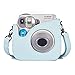 Phetium Protective Case Compatible with Instax Mini 7+ 7s 7c Instant Film Camera, Premium Vegan Leather Bag Cover with Removable Strap(Sky Blue)
