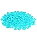 Cozzine 100 Pcs Glow in The Dark Garden Pebbles, Garden Decor Glowing Stones Luminous Rocks for Outdoor Walkway Driveway, Fish Tank Aquatium Glow Decorations (Blue)