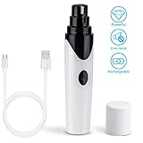 Casfuy Dog Nail Grinder 2018 Upgraded Rechargeable Electric Pet Nail Grinder Portable and Ultra Quite for Small Medium Large Dogs