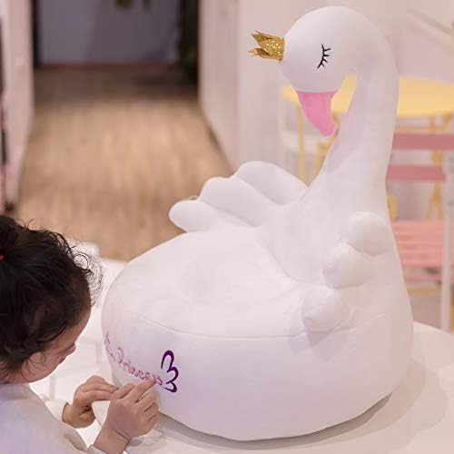 Napravi Rs Vercart Canape Fauteuil Enfant Personnalise Chaise Cartoon Rembourree Mignon Cadeau Danniversaire Bapteme Fille Garcon Bebe 60cm Cygne Blanc Chaises Et Fauteuils Chambre D Enfant